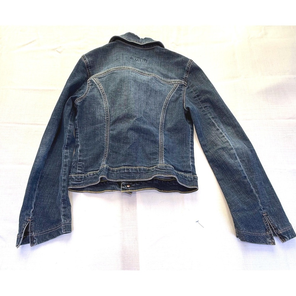 AG Adriano Goldschmied Denim Jacket Medium Bell‎ Sleeve Fitted Y2K - Picture 9 of 14